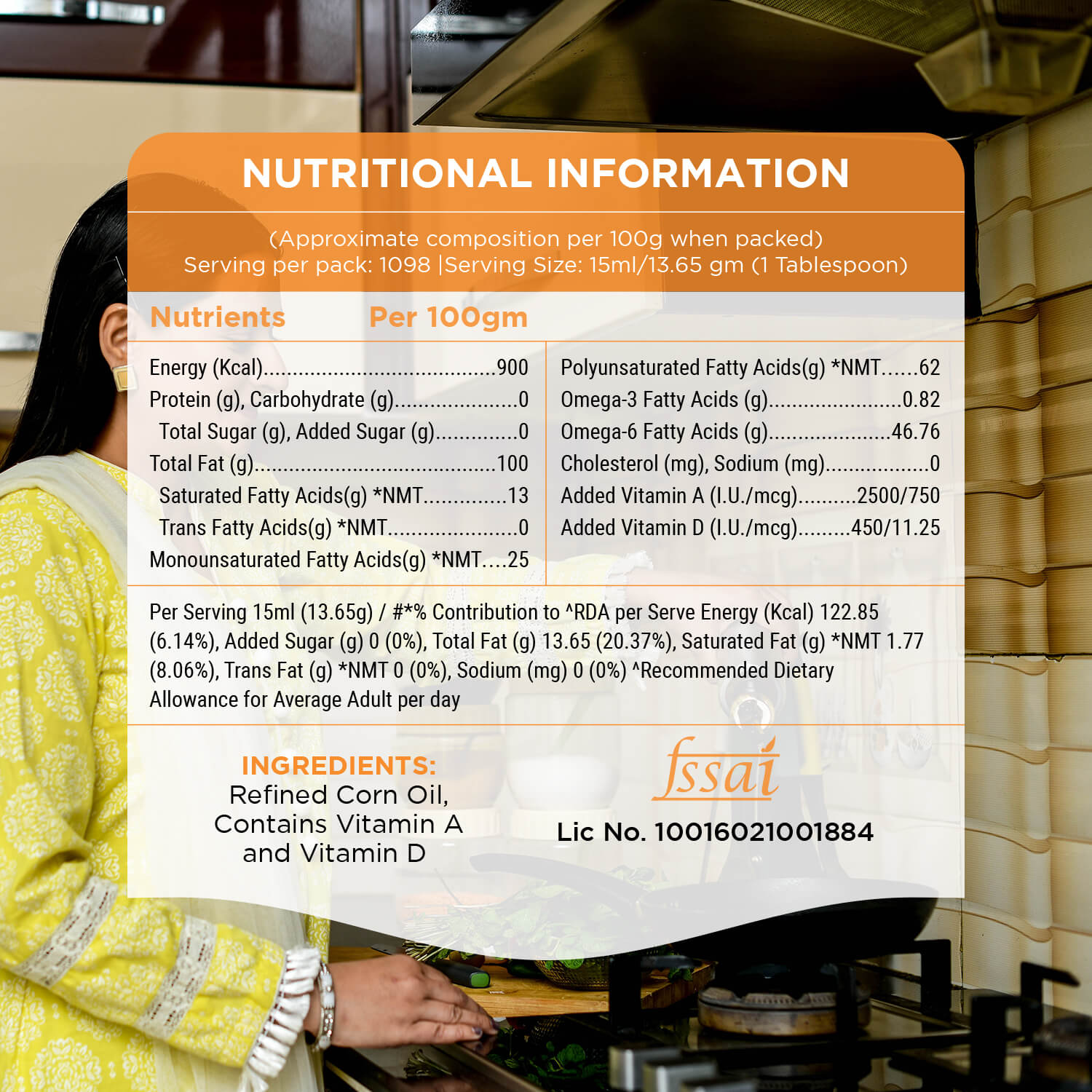 Refined Corn Oil 13 KG Tin - Ankur Oil Industries