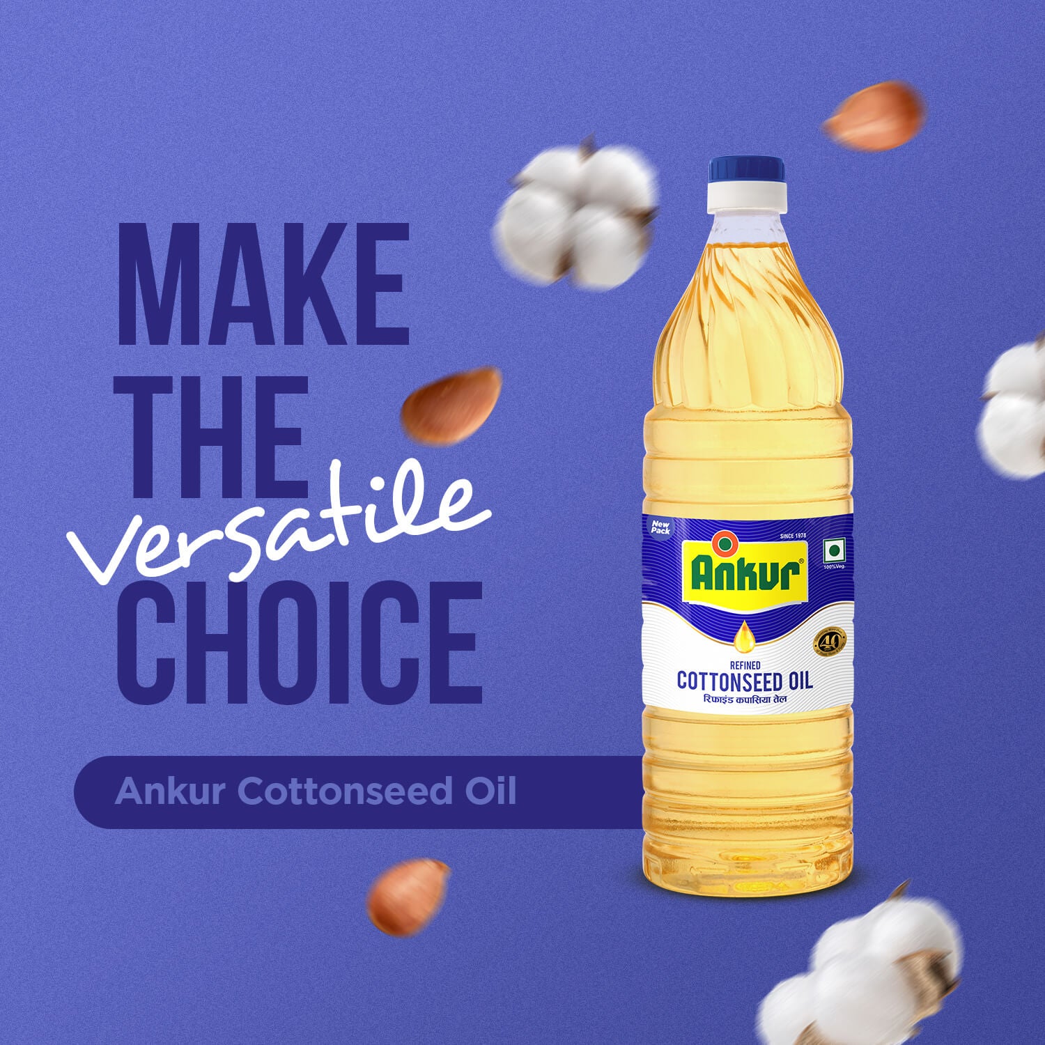 Refined Cottonseed Oil 870 GM Bottle