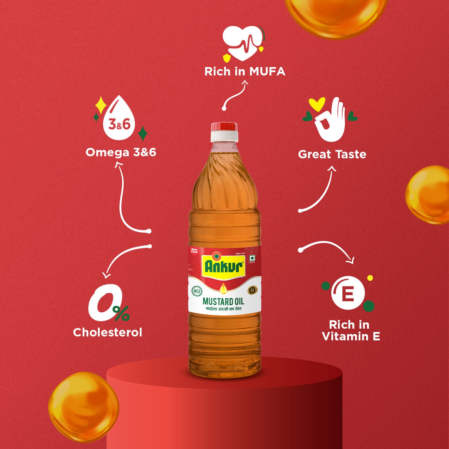 Mild Mustard Oil 870 GM Bottle