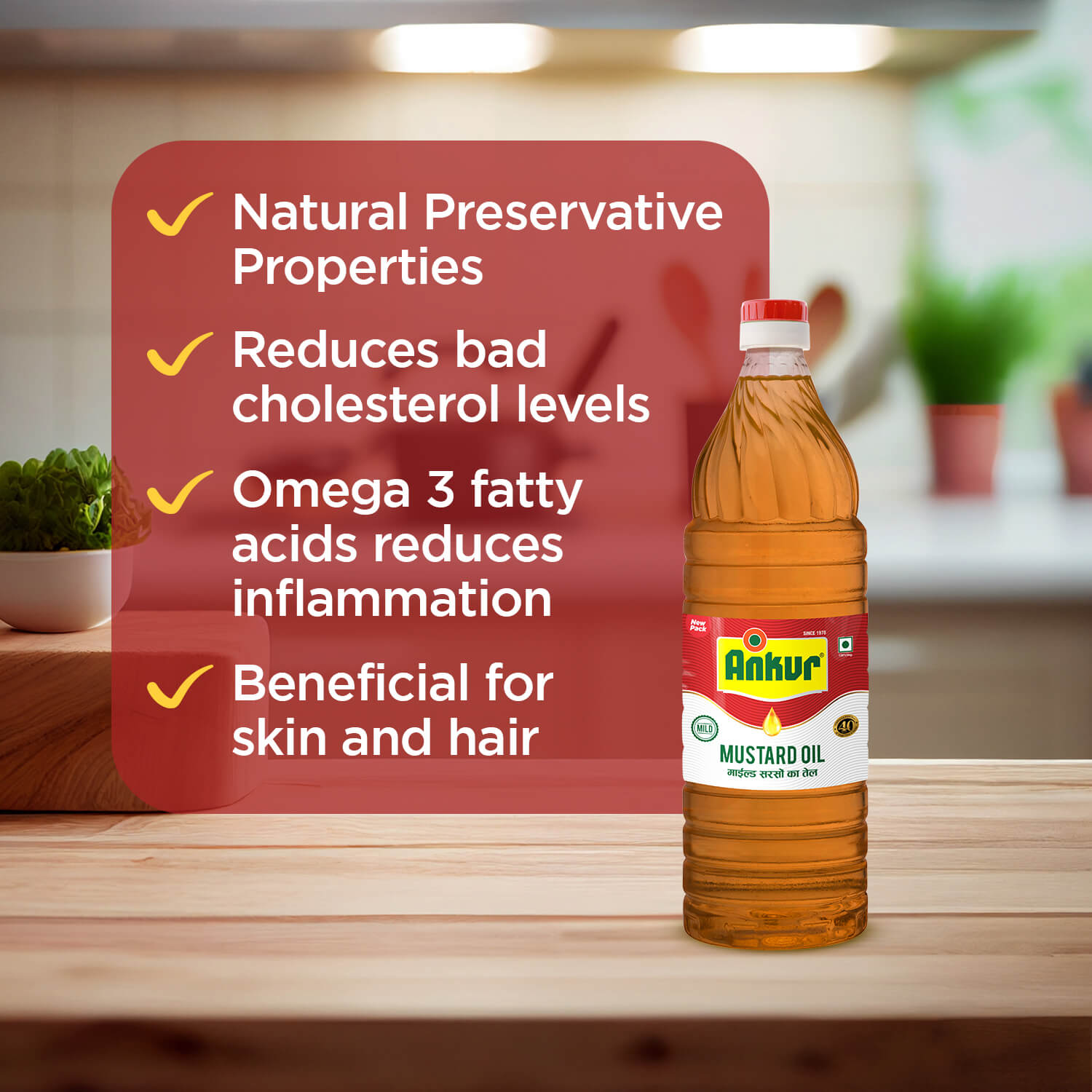 Mild Mustard Oil 870 GM Bottle