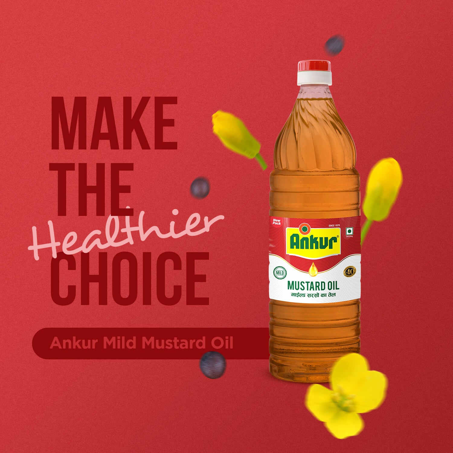 Mild Mustard Oil 870 GM Bottle