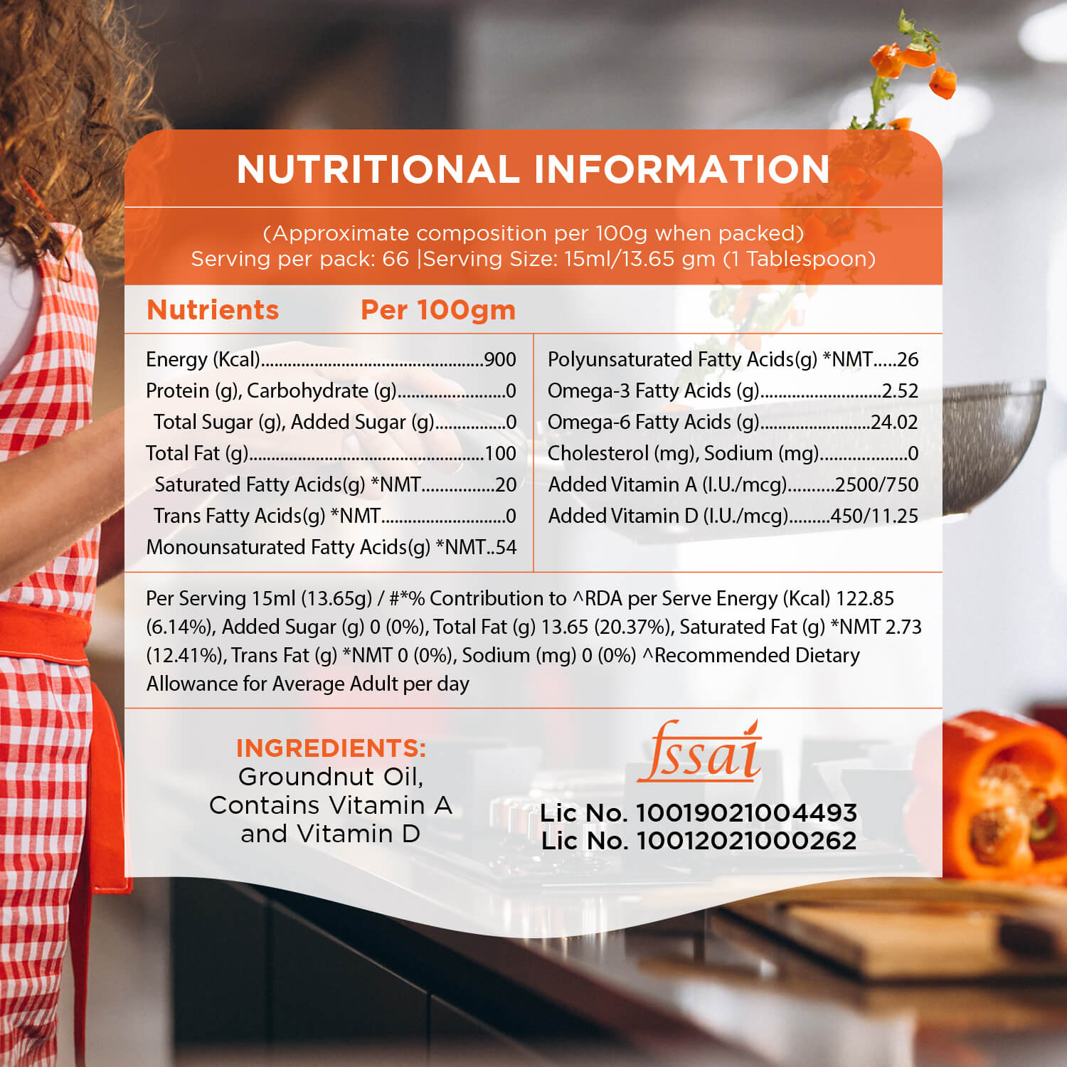 Filtered Groundnut Oil 870 GM Pouch