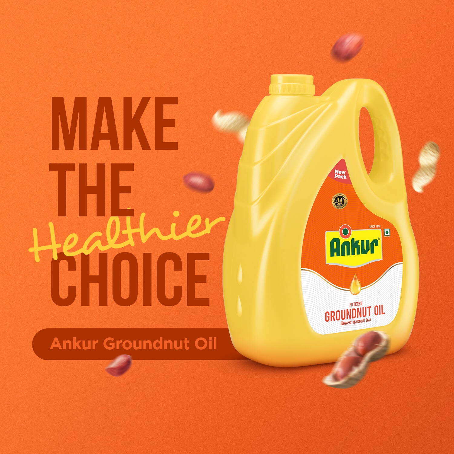 Filtered Groundnut Oil 4.350 KG Jar