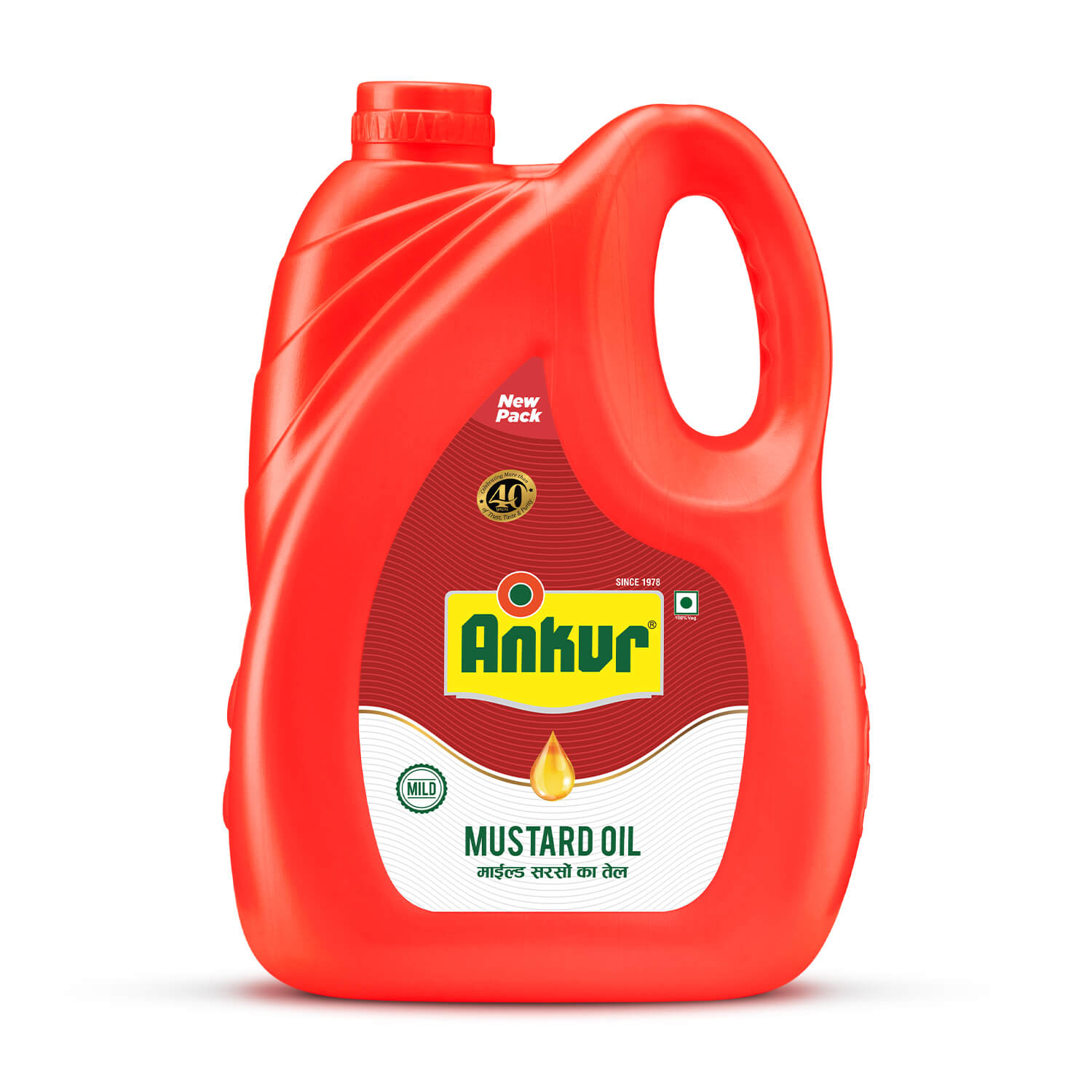 Mild Mustard Oil 4.350 KG Jar - Ankur Oil Industries