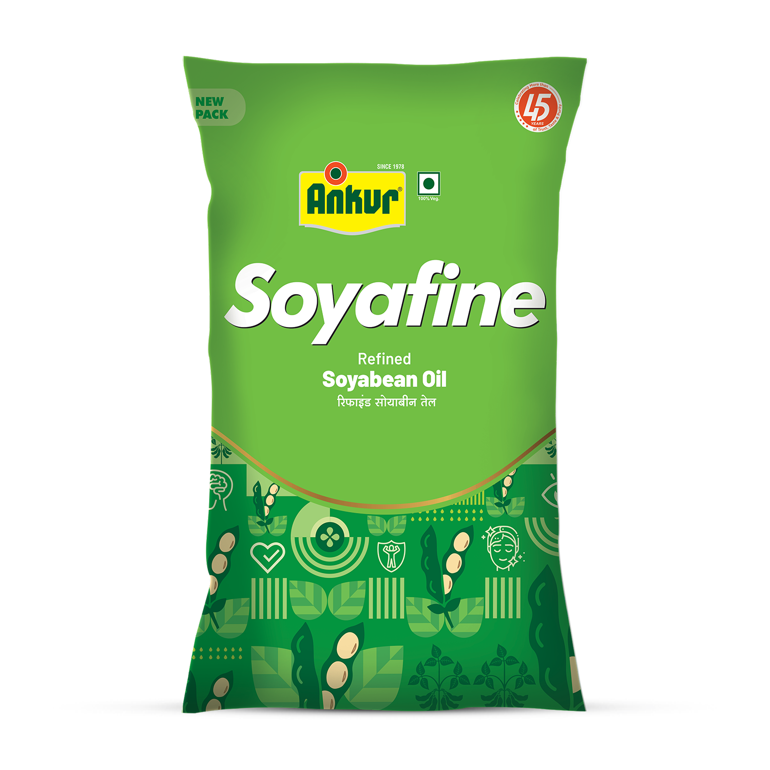 Refined Soyabean Oil 870 GM Pouch