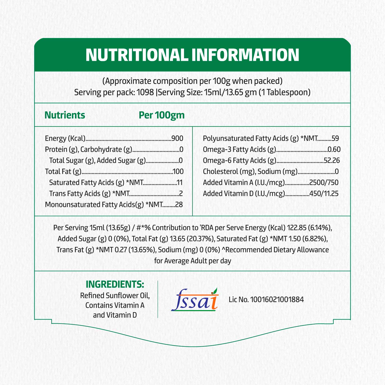 Refined Sunflower Oil 4.350Kg Jar - Ankur Oil Industries